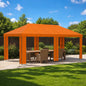 Gazebo de Jardín 6 x 3 m Amarillo Poliéster y Acero 190
