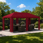 Gazebo de Jardín 6 x 3 m Amarillo Poliéster y Acero 190