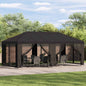Gazebo con paredes laterales 6 x 3 m Amarillo Poliéster y Acero
