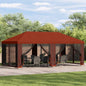 Gazebo con paredes laterales 6 x 3 m Amarillo Poliéster y Acero