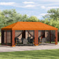 Gazebo con paredes laterales 6 x 3 m Amarillo Poliéster y Acero