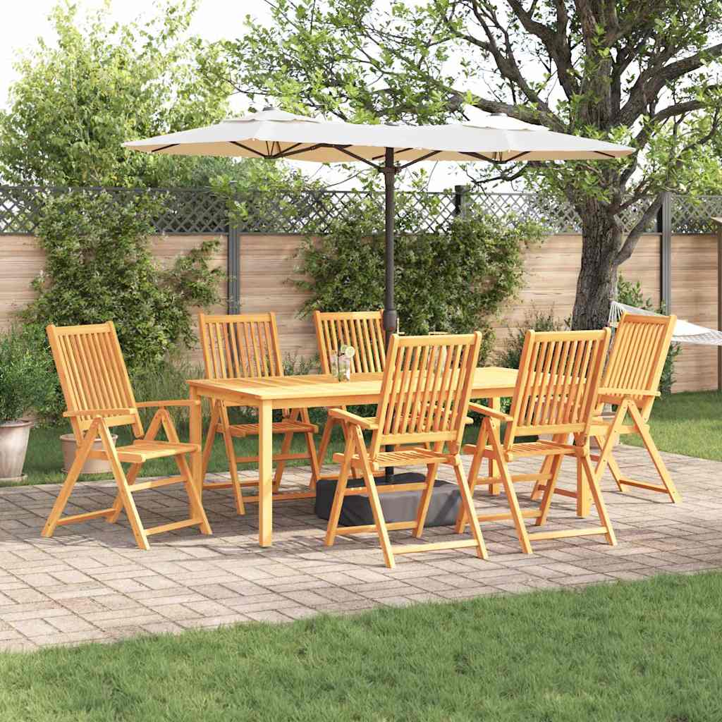 Conjunto de Comedor de Jardín 7 pcs Beige ratán sintético