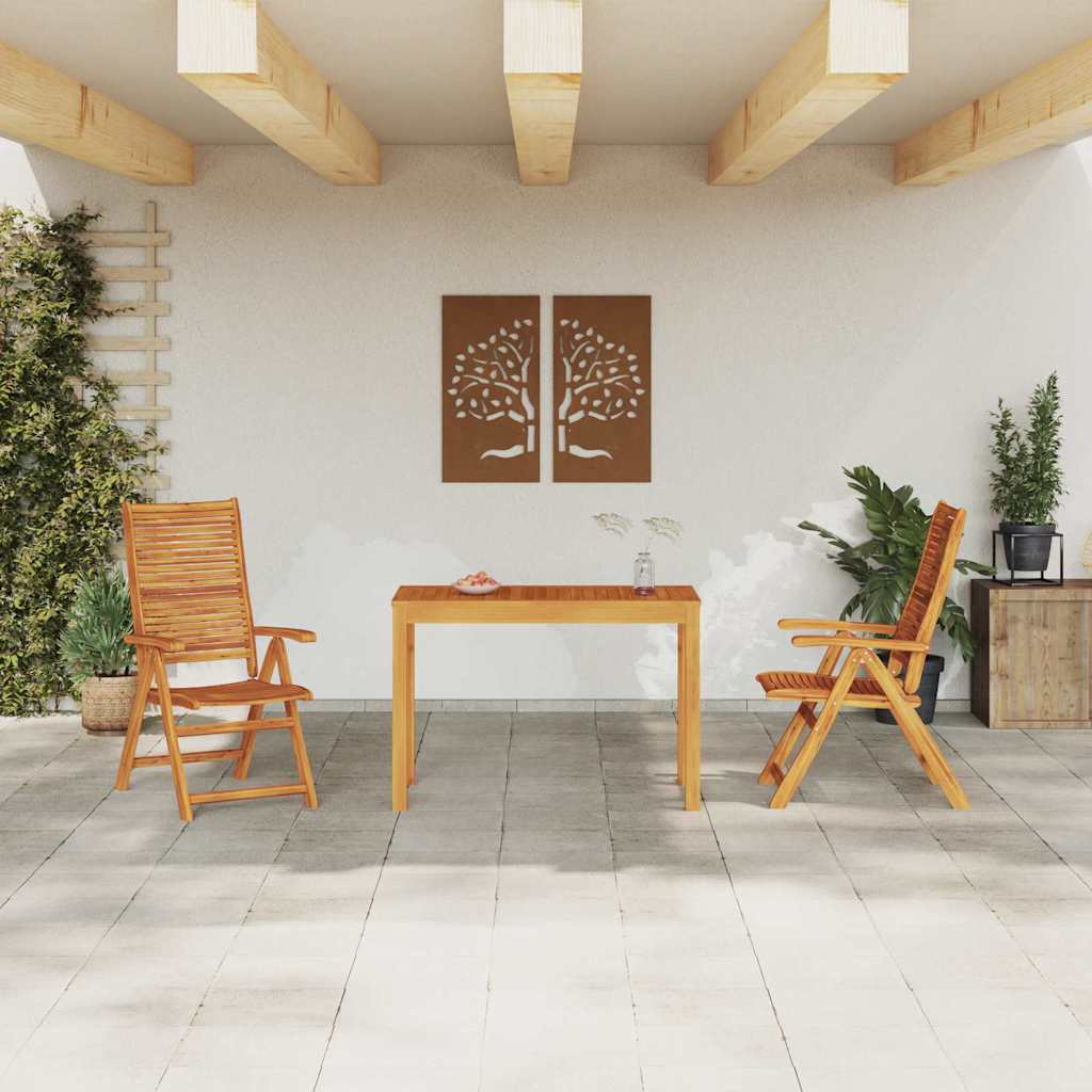 Conjunto de Comedor de Jardín 3 pcs Marrón