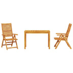 Conjunto de Comedor de Jardín 3 pcs Marrón
