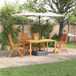 Conjunto de Comedor de Jardín 3 pcs Marrón