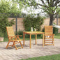 Conjunto de Comedor de Jardín 3 pcs Marrón