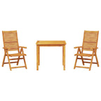 Conjunto de Comedor de Jardín 3 pcs Marrón