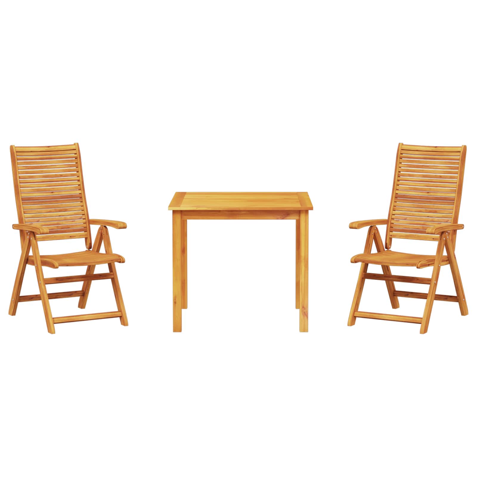 Conjunto de Comedor de Jardín 3 pcs Marrón