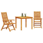 Conjunto de Comedor de Jardín 3 pcs Marrón