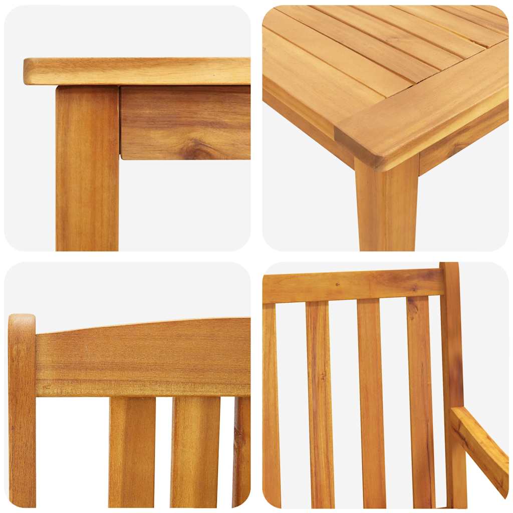Conjunto de Comedor de Jardín 3 pcs Marrón