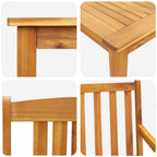 Conjunto de Comedor de Jardín 3 pcs Marrón