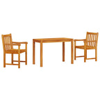 Conjunto de Comedor de Jardín 3 pcs Marrón