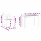Conjunto de Comedor de Jardín 3 pcs Marrón