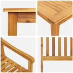 Conjunto de Comedor de Jardín 5 pcs Marrón