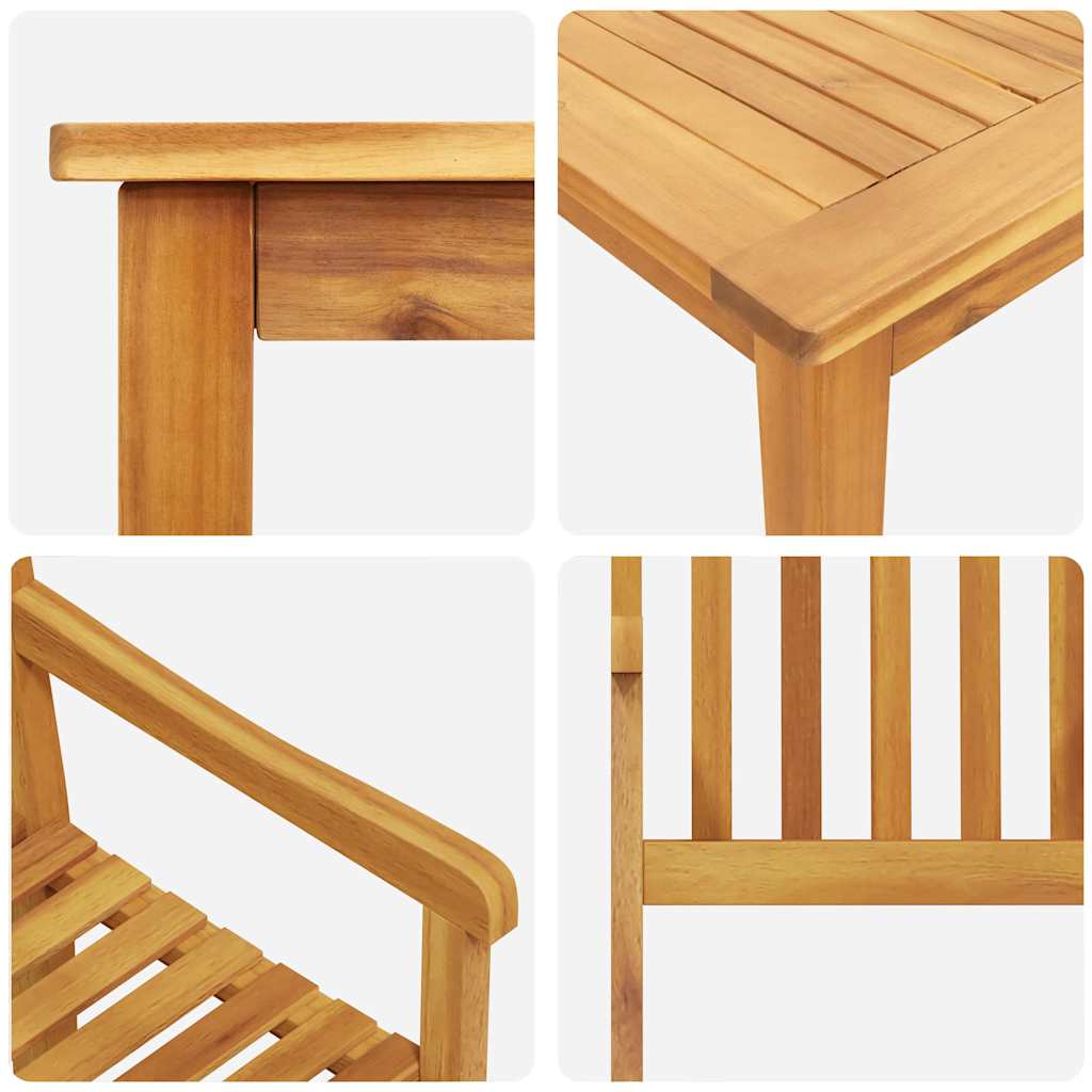 Conjunto de Comedor de Jardín 5 pcs Marrón