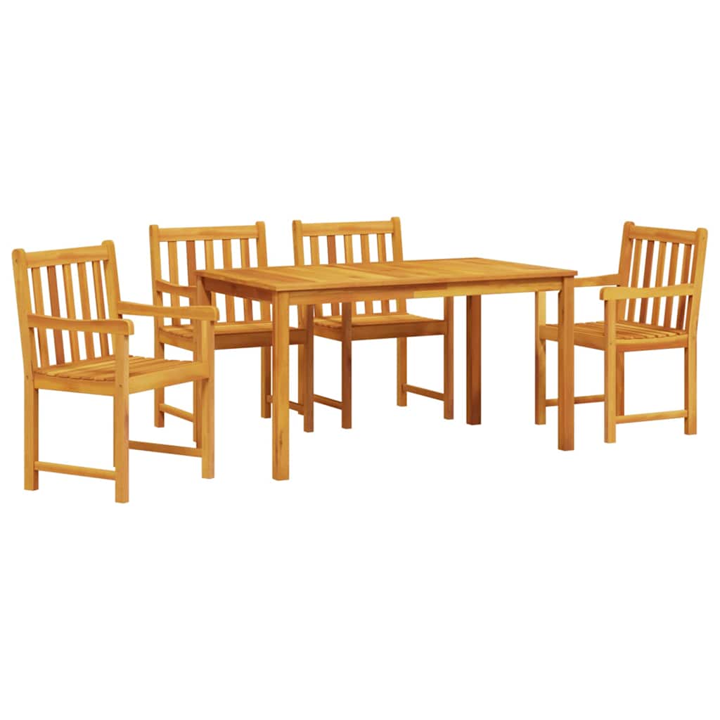 Conjunto de Comedor de Jardín 5 pcs Marrón