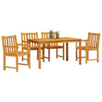 Conjunto de Comedor de Jardín 5 pcs Marrón