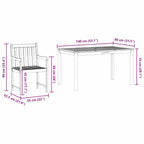 Conjunto de Comedor de Jardín 5 pcs Marrón