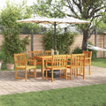 Conjunto de Comedor de Jardín 7 pcs Marrón
