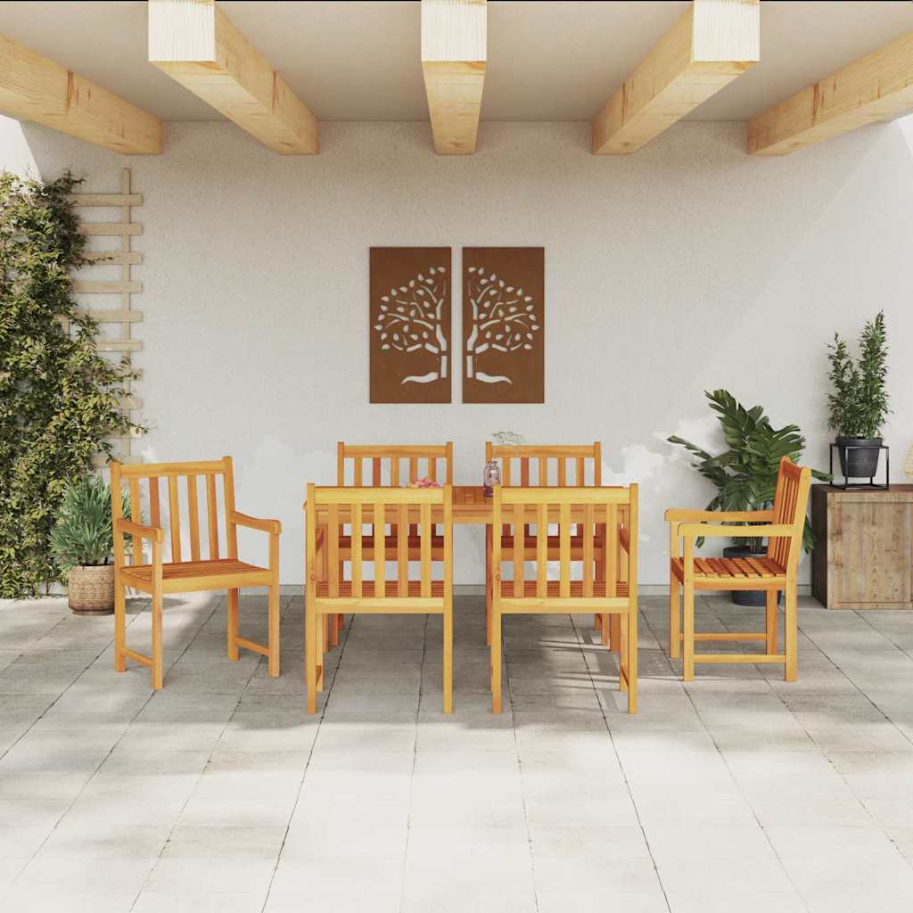 Conjunto de Comedor de Jardín 7 pcs Marrón