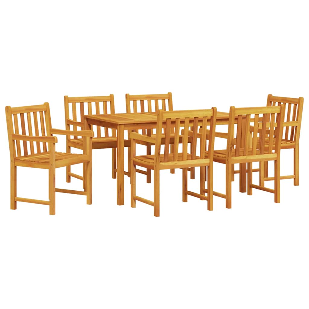 Conjunto de Comedor de Jardín 7 pcs Marrón