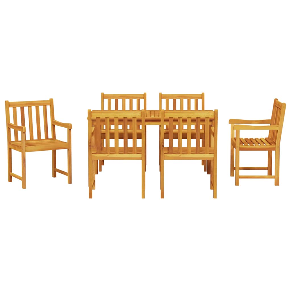 Conjunto de Comedor de Jardín 7 pcs Marrón