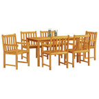 Conjunto de Comedor de Jardín 7 pcs Marrón