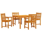 Conjunto de Comedor de Jardín 5 pcs Marrón