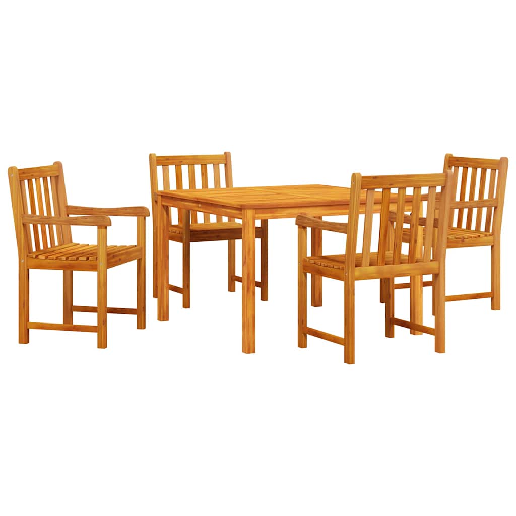 Conjunto de Comedor de Jardín 5 pcs Marrón