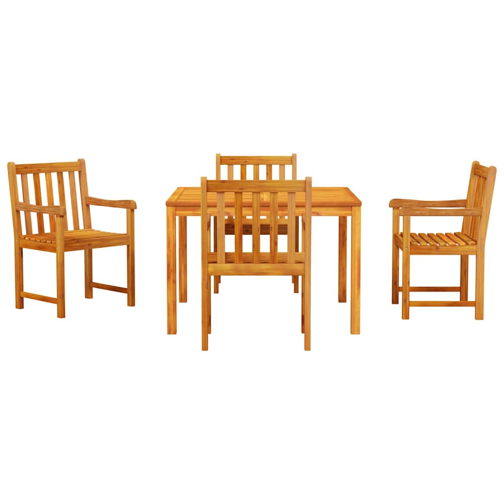Conjunto de Comedor de Jardín 5 pcs Marrón