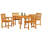 Conjunto de Comedor de Jardín 5 pcs Marrón