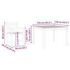 Conjunto de Comedor de Jardín 5 pcs Marrón