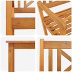 Conjunto de Comedor de Jardín 3 pcs Marrón