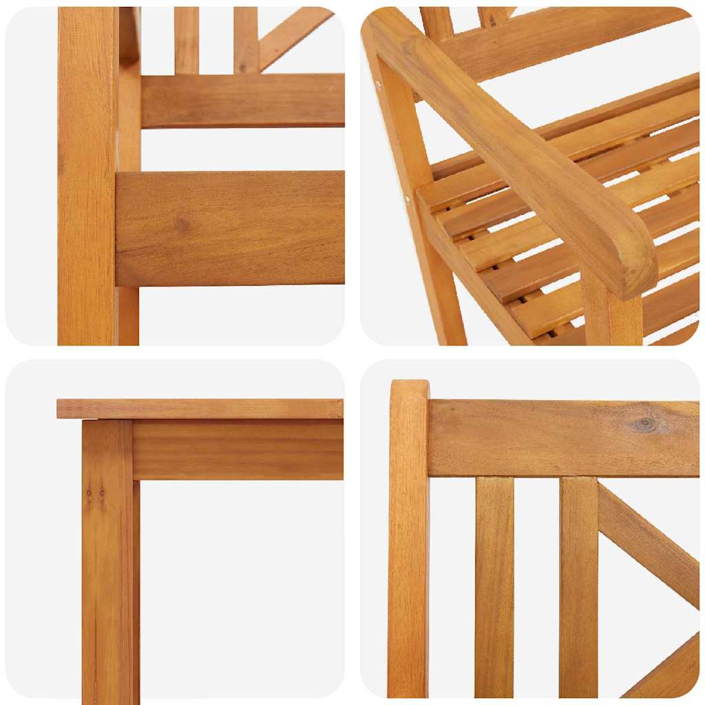 Conjunto de Comedor de Jardín 3 pcs Marrón