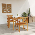 Conjunto de Comedor de Jardín 3 pcs Marrón