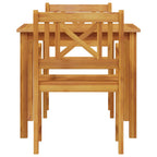 Conjunto de Comedor de Jardín 3 pcs Marrón
