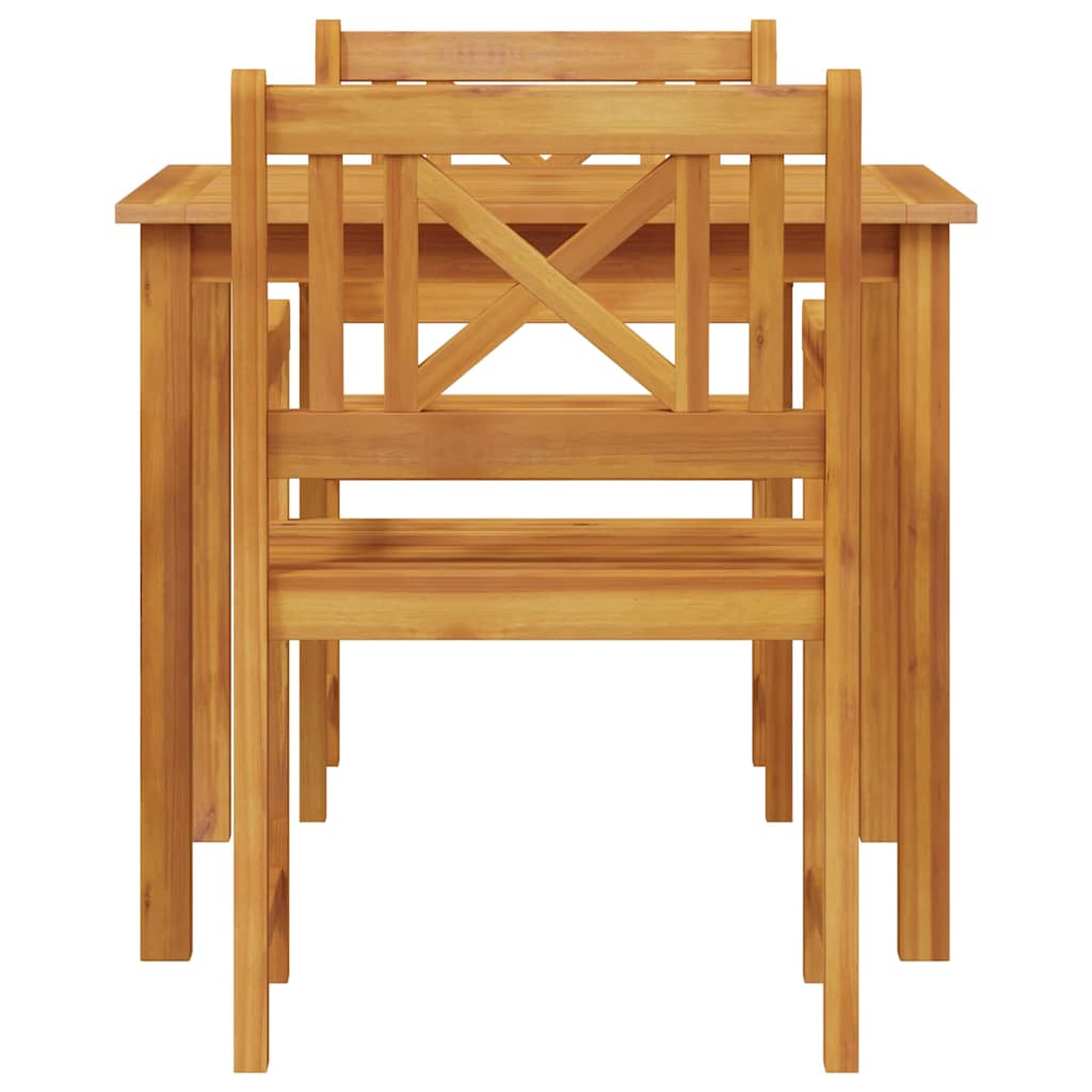 Conjunto de Comedor de Jardín 3 pcs Marrón