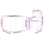 Conjunto de Comedor de Jardín 3 pcs Marrón