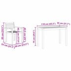 Conjunto de Comedor de Jardín 3 pcs Marrón