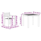 Conjunto de Comedor de Jardín 3 pcs Marrón