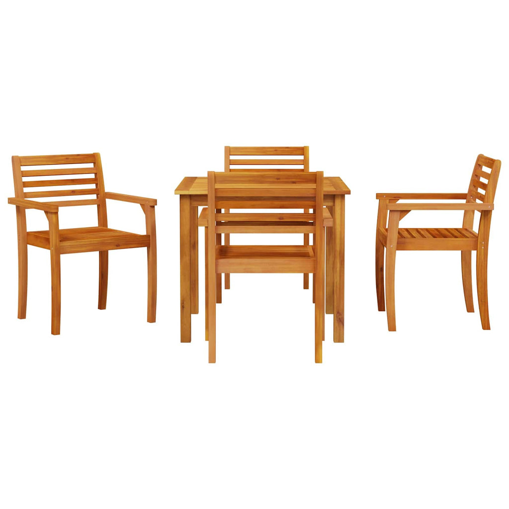 Conjunto de Comedor de Jardín 5 pcs Marrón