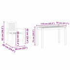 Conjunto de Comedor de Jardín 3 pcs Marrón