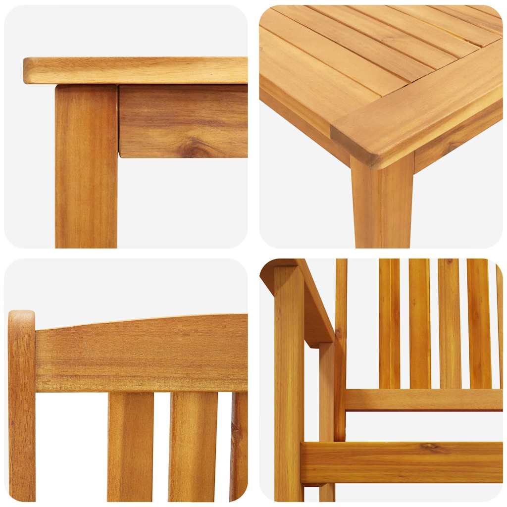Conjunto de Comedor de Jardín 7 pcs Marrón