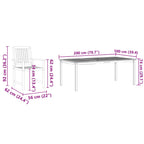 Conjunto de Comedor de Jardín 7 pcs Marrón