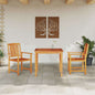Conjunto de Comedor de Jardín 3 pcs Marrón