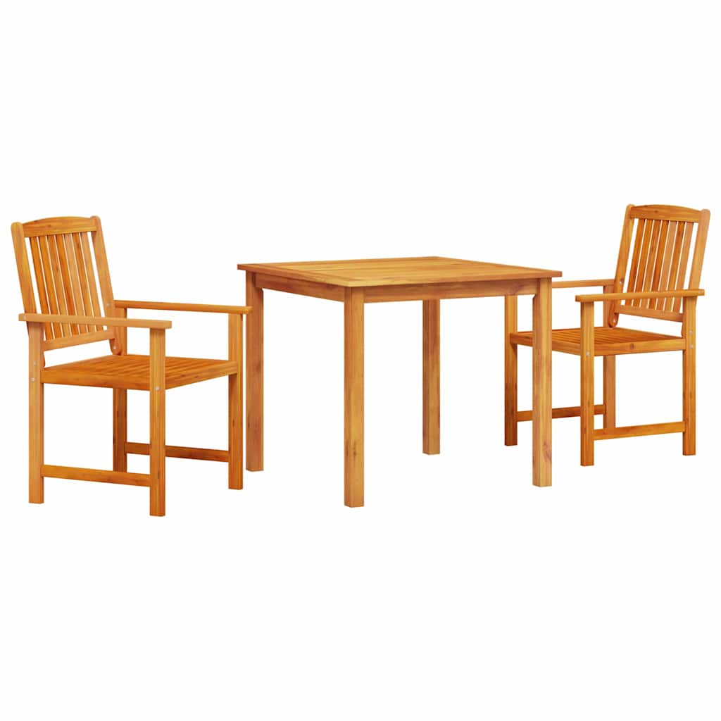 Conjunto de Comedor de Jardín 3 pcs Marrón