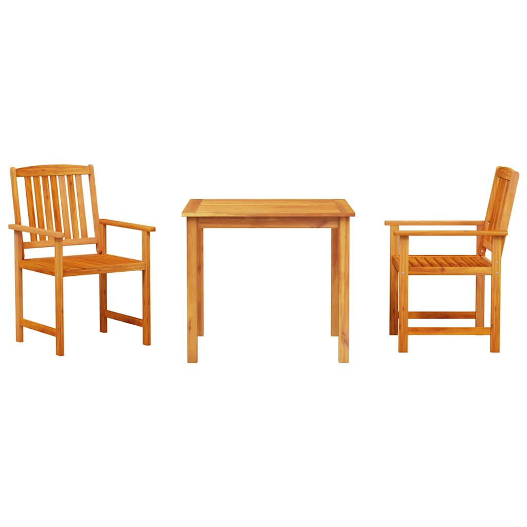 Conjunto de Comedor de Jardín 3 pcs Marrón