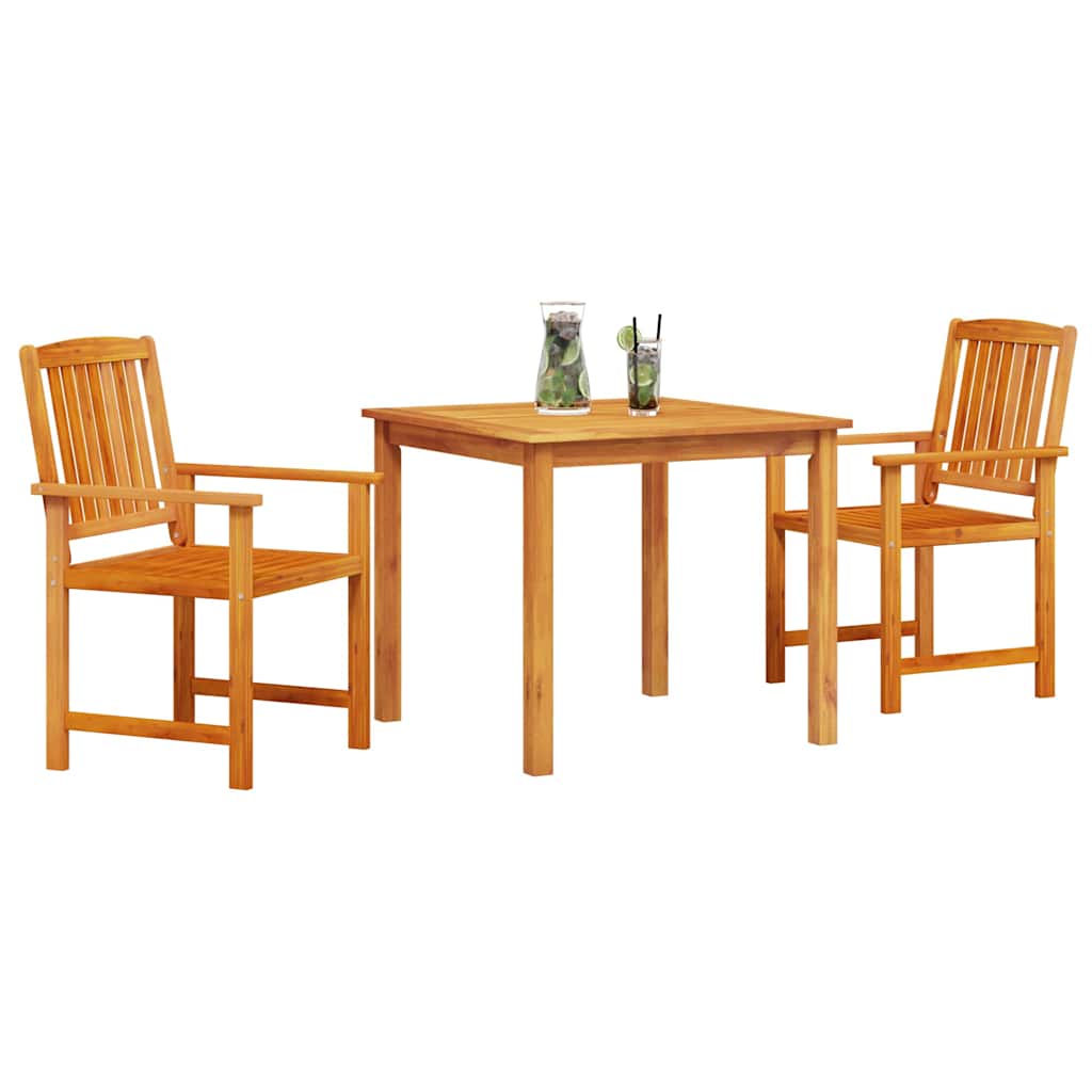 Conjunto de Comedor de Jardín 3 pcs Marrón