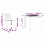 Conjunto de Comedor de Jardín 3 pcs Marrón
