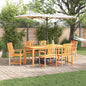 Conjunto de Comedor de Jardín 7 pcs Marrón
